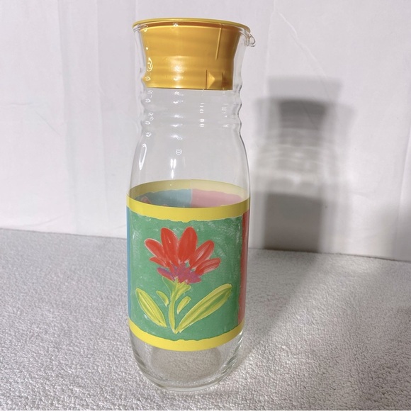 Vintage Gardenia Luminarc Arc France Glass Pitcher Carafe With Lid - Picture 8 of 12